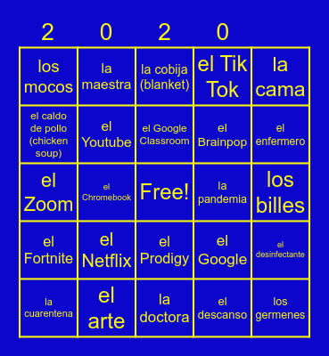 Lotería Bingo Card