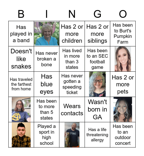 FIND SOMEONE WHO HAS Bingo Card