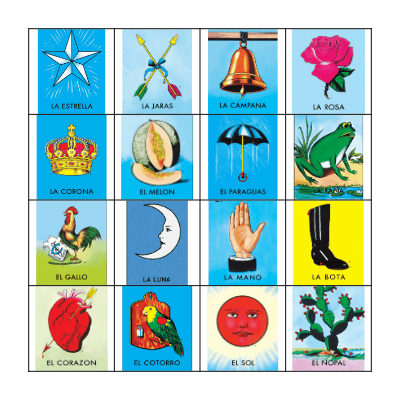 Loteria for HHM Bingo Card