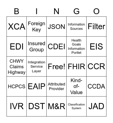 IHR BINGO Card
