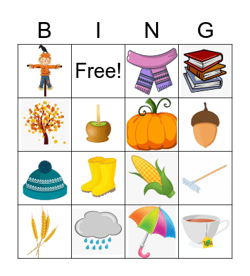 Fall BINGO Card