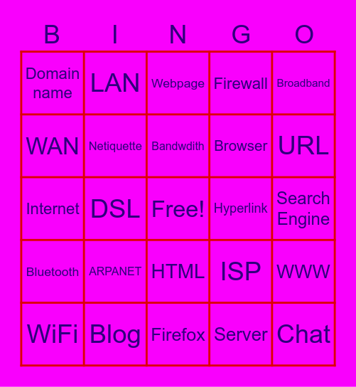 Tech Bingo Card