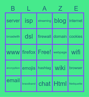 bingo of fire! Bingo Card