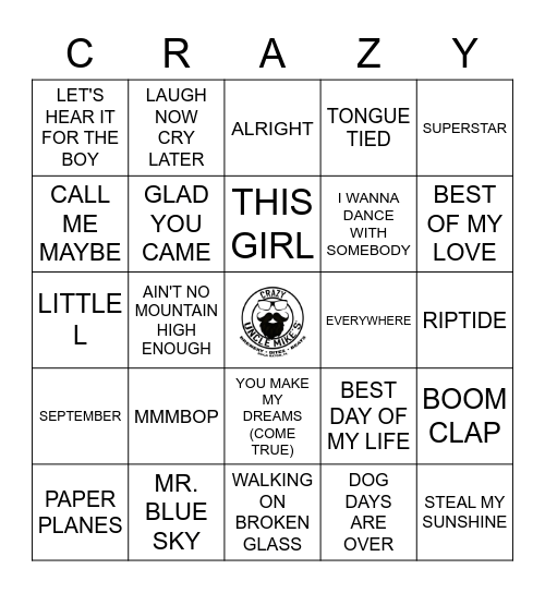 anniversary rd. 1 Bingo Card