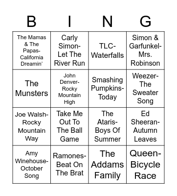 Total-Quiz.com Presents Radio Bingo: Coverall Bingo Card