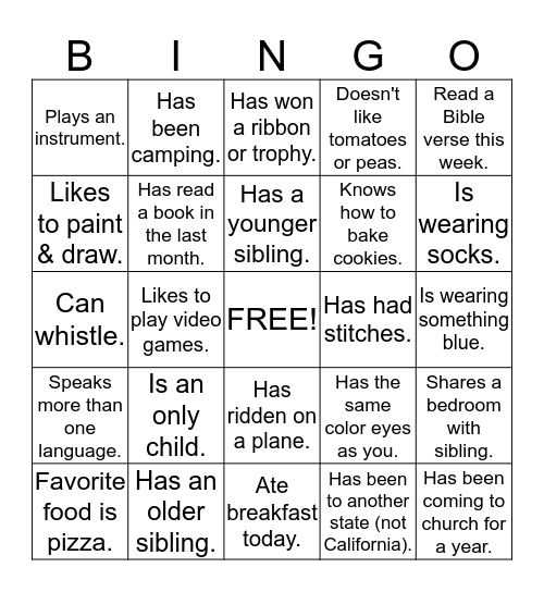 Howdy Bingo Card