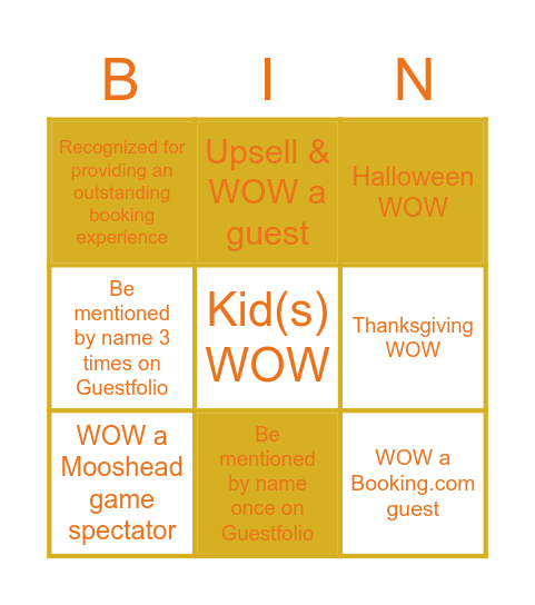 OCTOBER WOW Bingo Card