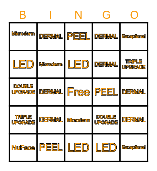 LE October Bingo Card