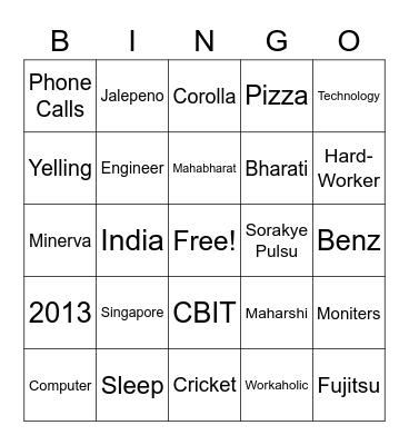 Dad Bingo Card