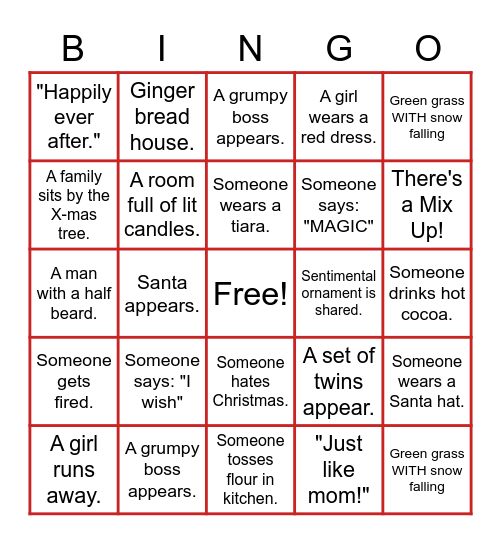 Christmas Bingo Card