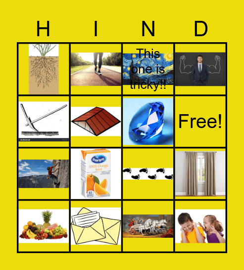 Hindi Bingo Card