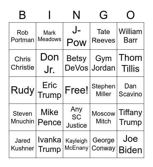 Coronavirus Bingo Card