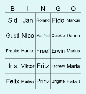 InherentPascal´s Bewohner Bingo Card