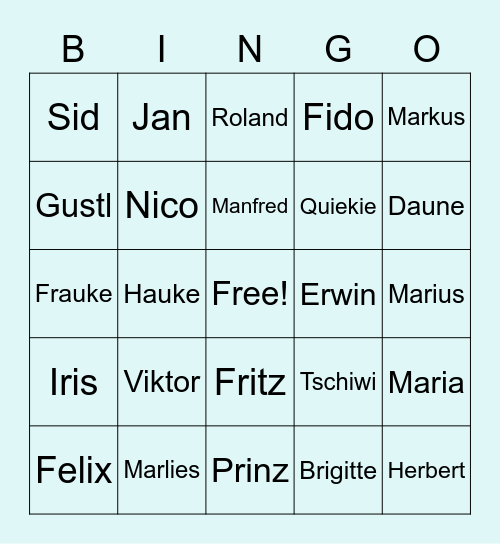 InherentPascal´s Bewohner Bingo Card