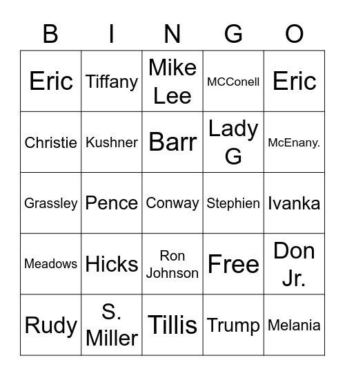 SCOTUS Infection Bingo Card