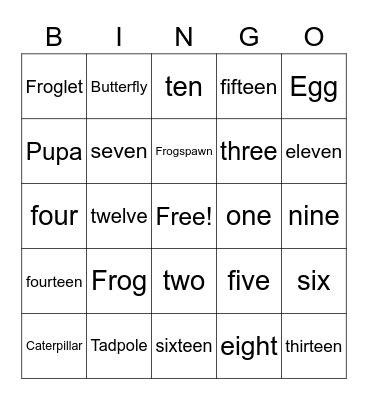 Test card Bingo Card