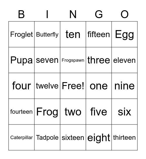 Test card Bingo Card