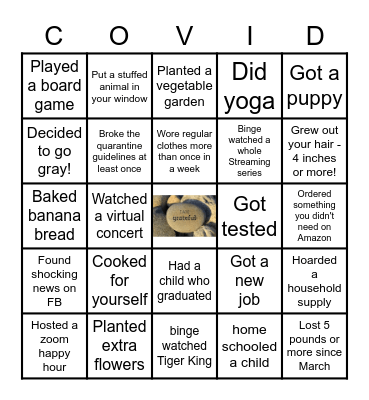 COVID BINGO Card