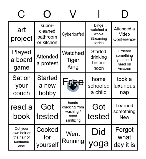 COVID BINGO Card