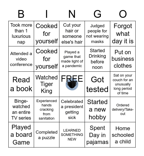 COVID BINGO Card