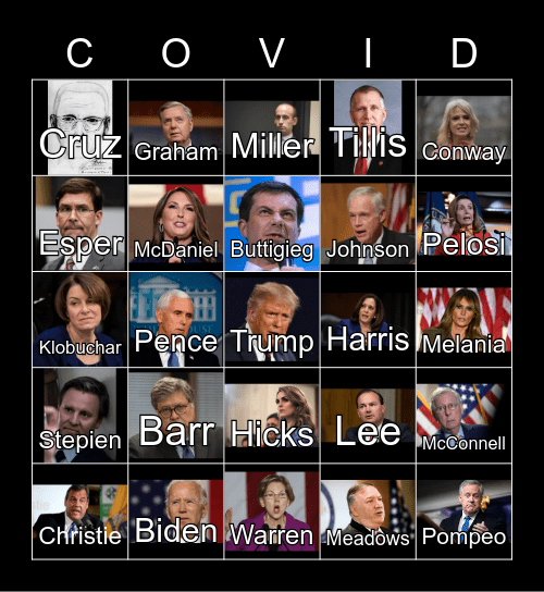 United States Positive Cases Bingo Card