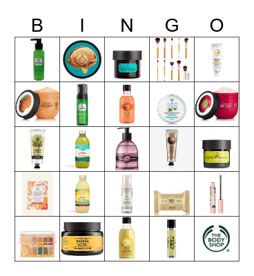 Body Shop Bingo Card
