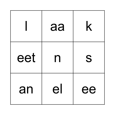 thema 1: letters - sleutelwoorden Bingo Card