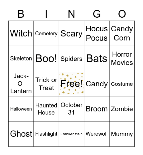 AAJ Halloween BINGO Card