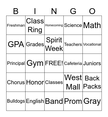 Bearden Bingo Card