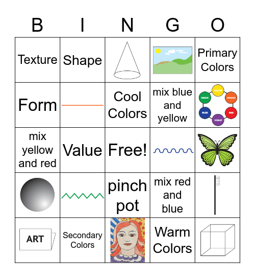 Challenging Art Bingo! Bingo Card