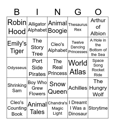 Barefoot Bingo Card