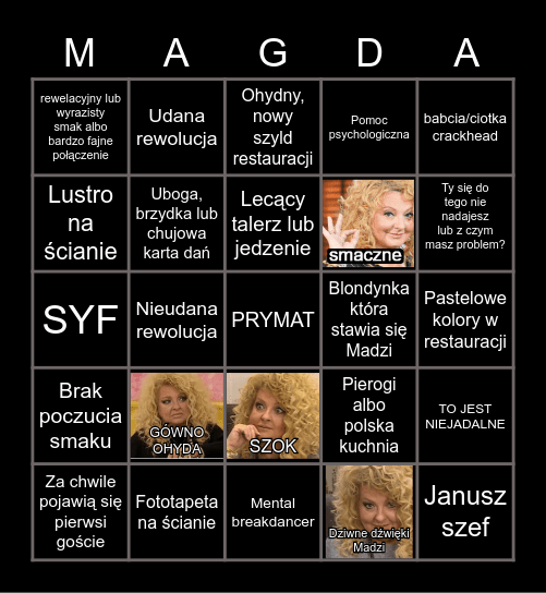 KUCHENNE WARIACJE Bingo Card