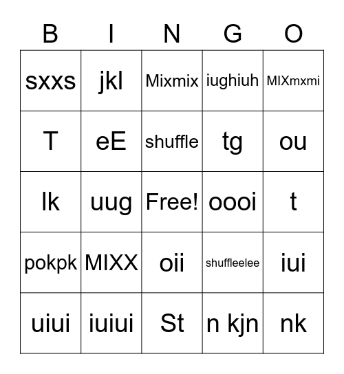 Bingo Card