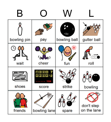 Bowling Bingo Card