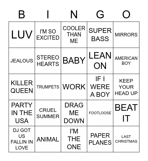 RANDOM Bingo Card