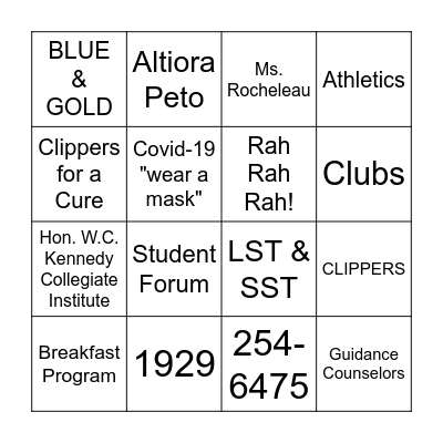 KCI - what you need to know! Bingo Card