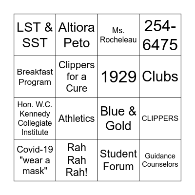 KCI - what you need to know! Bingo Card