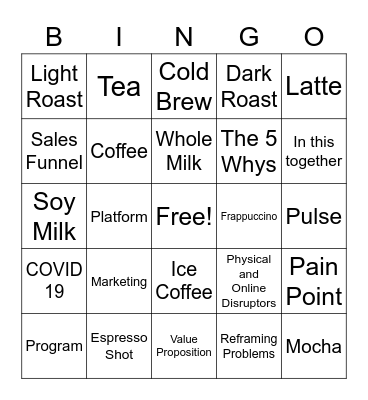 SACY's Bingo Card