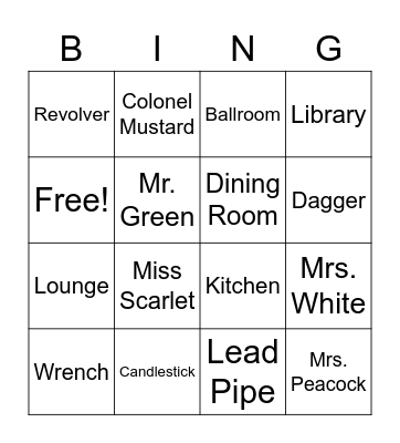 Halloween Carnival Bingo Card