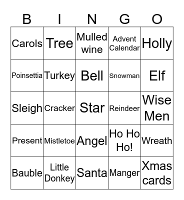 Christmas Bingo Card