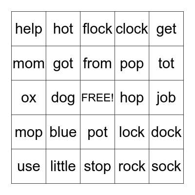 The Big Blue Ox Bingo Card