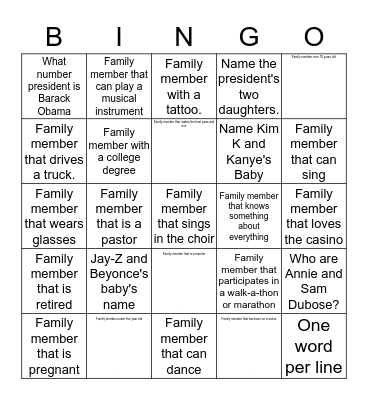 Bingo Card