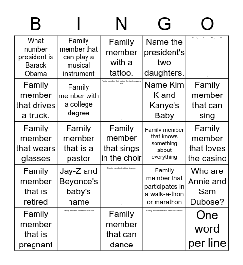 Bingo Card