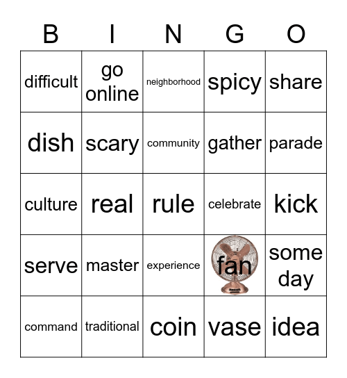 백현중 1학년 영어 6과 Bingo Card