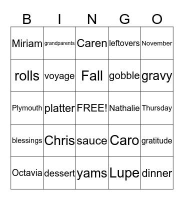 FGI Bingo  Bingo Card
