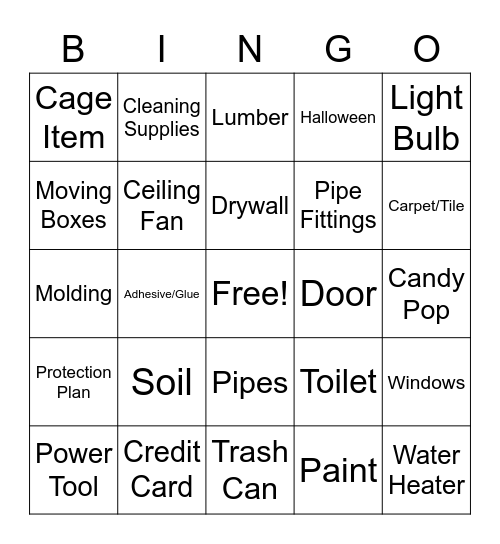 CAM BINGO 2020 Bingo Card