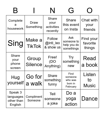 Marvellous Night Bingo Card