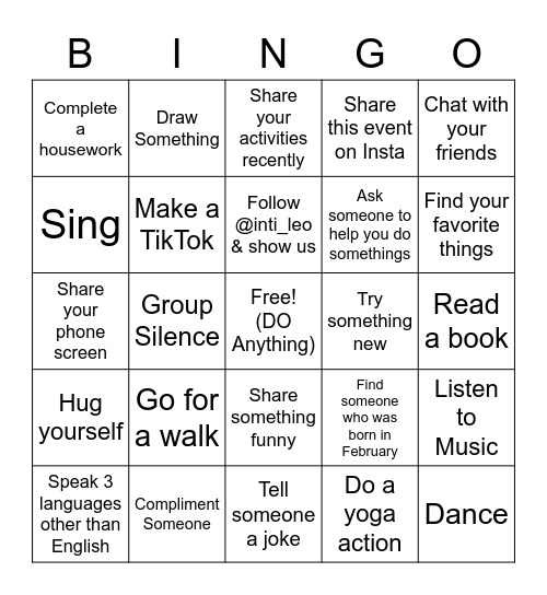 Marvellous Night Bingo Card