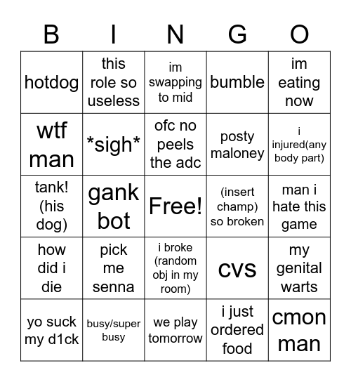 kyle phrases Bingo Card