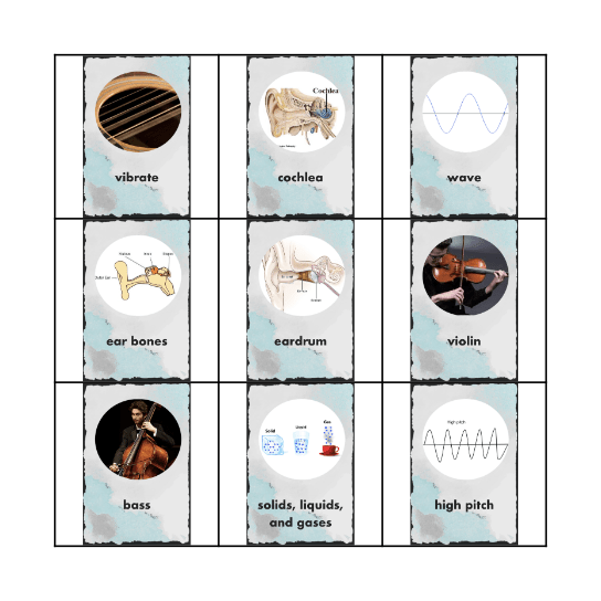 Waves + Sounds Loteria Bingo Card